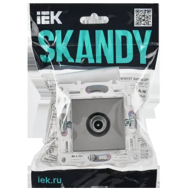 SKANDY Розетка TV проходная SK-A17N никель IEK