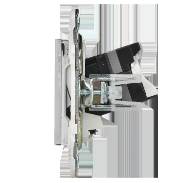SKANDY Розетка компьютерная двойная RJ45 кат.5E SK-K03N никель IEK