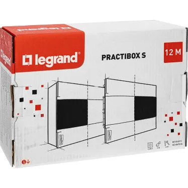 Practibox S Пластиковый щиток Встраиваемый (ЩРв-П) 1X12 Белая дверь
