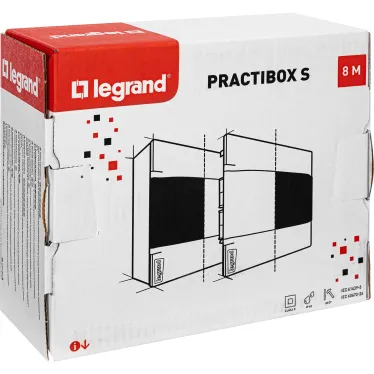 Practibox S Пластиковый щиток Встраиваемый (ЩРв-П) 1X8 Белая дверь