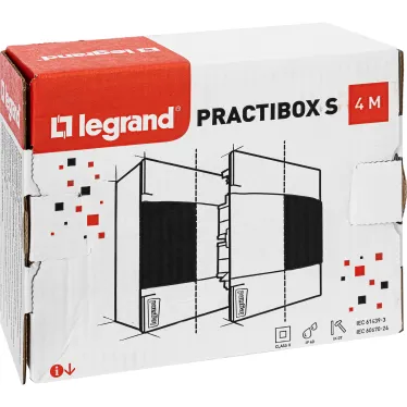 Practibox S Пластиковый щиток Навесной (ЩРн-П) 1X4 Дымчатая дверь