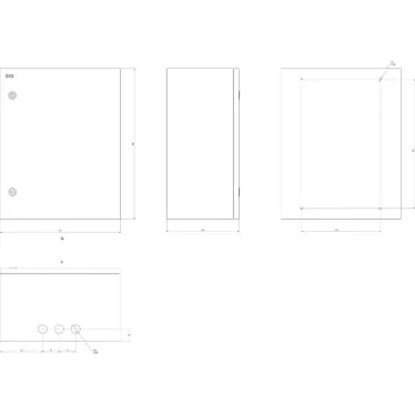 Щит с монтажной панелью металлический ЩМП-2-0 IP31 (500х400х240) SIMPLE | Б0047697 | ЭРА