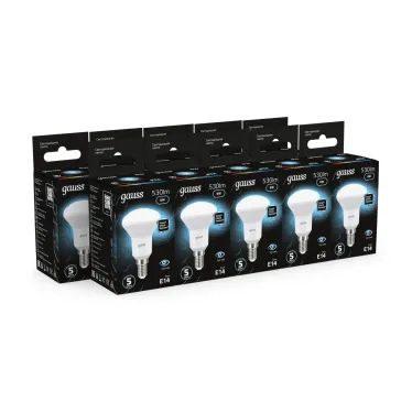 Лампа светодиодная LED 6 Вт 530 лм 4100К грибок R50 нейтральный E14 AC 220В Black Gauss
