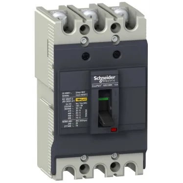 Выключатель автоматический трехполюсный EZC100 30 KA/380В 3Т 16 A