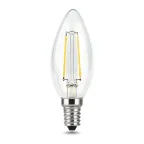 Лампа светодиодная филаментная LED 7 Вт 550 лм 2700К свеча теплый E14 AC 220В прозрачная колба Black Filament Gauss
