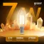 Лампа светодиодная филаментная LED 7 Вт 550 лм 2700К свеча теплый E14 AC 220В прозрачная колба Black Filament Gauss