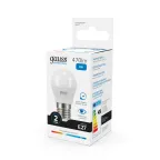 Лампа светодиодная LED 6 Вт 470 лм 6500К шар P45 холодный E27 AC 220В Elementary Gauss