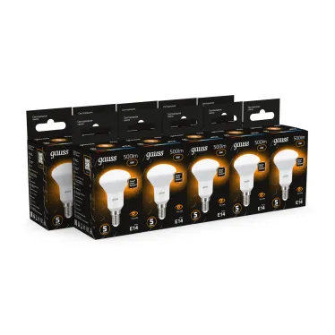 Лампа светодиодная LED 6 Вт 500 лм 3000К грибок R50 теплый E14 AC 220В Black Gauss
