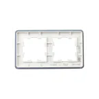 BRITE Рамка 2 поста РУ-2-2-Бр стекло белый RE IEK