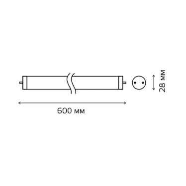 Лампа светодиодная LED 10 Вт 800 лм 6500К трубка Т8 холодный G13 AC 220В стеклянная Elementary Gauss