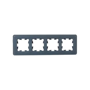 BRITE Рамка 4 поста РУ-4-2-Бр стекло графит RE IEK
