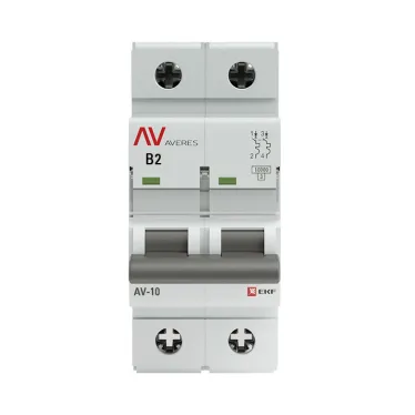 Выключатель автоматический AV-10 2P 2A (B) 10kA AVERES