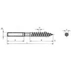 Шпилька-шуруп M10х120
