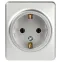 Розетка Эксперт 11-2203-03 2P+E Schuko IP20 16A-250В ОУ алюминий
