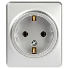 Розетка Эксперт 11-2203-03 2P+E Schuko IP20 16A-250В ОУ алюминий
