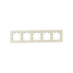 BRITE Рамка 5 постов РУ-5-Бр бежевый рифленый IEK
