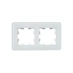 BRITE Рамка 2 поста РУ-2-2-Бр стекло белый RE IEK