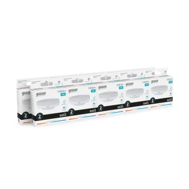 Лампа светодиодная LED 15 Вт 1080 лм 4100К таблетка нейтральный GX53 AC 220В Elementary Gauss