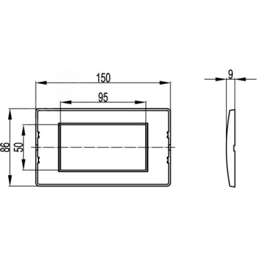 BRAVA Рамка 4 модуля белая
