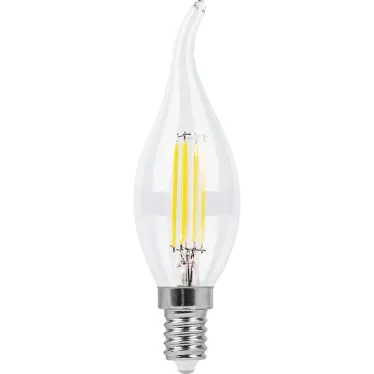 Лампа светодиодная LED 9вт Е14 белый свеча на ветру FILAMENT