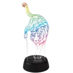                  Светильник декоративный ULI-M506 RGB/3AA TIGER/BLACK с эффектом 3D Тигр на батарейках 3AA (не в/к) 1 светодиод RGB свет
               