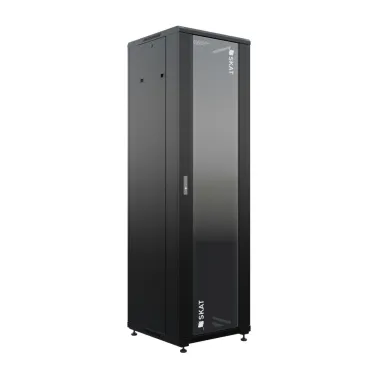 SKAT TB-42R660GF-B Шкаф напольный универсальный серверный 42U 600х600мм дверь стекло