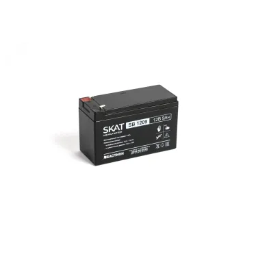 Аккумулятор SKAT SB 1209 свинцово-кислотный тип AGM 12V 9Ач Iзар. 2,7 А, ножевые клеммы