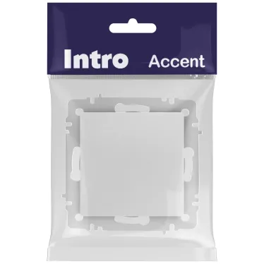 Выключатель Intro Accent 6-101-03 , 10А-250В, IP20, СУ, AL/CU, алюминий