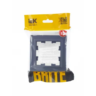BRITE Рамка 1 пост IP44 РУ-1-БрМ-44 маренго