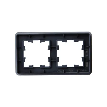 BRITE Рамка 2 поста РУ-2-2-Бр стекло графит RE IEK