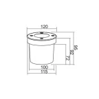 ULU-B11A-6W/2700K IP67 GREY Светильник светодиодный уличный. Архитектурный встраиваемый. Теплый белый свет (2700К). Корпус серый. TM .
