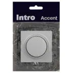Светорегулятор Intro Accent 6-401-01 поворотный, 600Вт 230В, IP20, СУ, белый