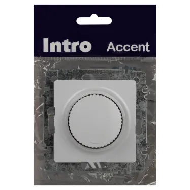 Светорегулятор Intro Accent 6-401-01 поворотный, 600Вт 230В, IP20, СУ, белый