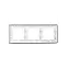 BRITE Рамка 3 поста РУ-3-2-Бр стекло белый RE IEK