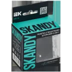 SKANDY Розетка с заземлением с защитными шторками 16А с USB C 18Вт SK-R17Bl черный IEK