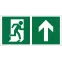 Знак безопасности NPU-2714.E38''Напр. к эвакуационному выходу прямо''