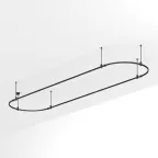 Трек ART-APRIORI-OVAL-ROD-400-4000x1000 (BK) (ARL, IP20 металл, 3 года)