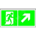 Знак безопасности PP-36162.E37''Напр. к эвакуационному выходу направо вверх''
