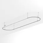 Трек ART-APRIORI-OVAL-ROD-400-4000x1000 (TN) (ARL, IP20 металл, 3 года)