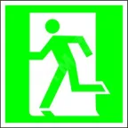                  Знак безопасности PS-50506.E01-01''Выход здесь (лев.)''
               