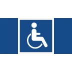                  Знак безопасности BL-2915B.D02''Символы доступ. для инвалидов всех категорий''
               