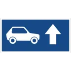                  Знак безопасности BL-3015B.N21''Указатель движения автомобилей прямо''
               