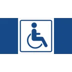 Знак безопасности NPU-2714.D01''Символ доступ. для инвалидов''