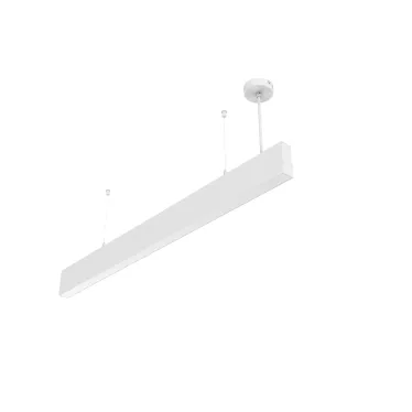 Cветильник cветодиодный Angusta High 1257x35x90мм подвесной 25 Вт 3000 К IP40 RAL9003 белый муар с рассеивателем опал аварийный автономный постоянного действия