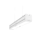 Светильник светодиодный Mercury Pro GL подвесной/накладной 26 Вт 4000 К CRI 90 523х66х67 мм IP54 RAL9003 белый муар опаловый рассеиватель закаленное стекло, с декоративным проводом 2 м и комплектом подвесов 2 м