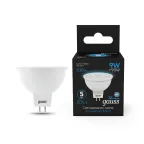 Лампа светодиодная LED 9 Вт 830 лм 6500К AC150-265В GU5.3 софит MR16 холодная Black