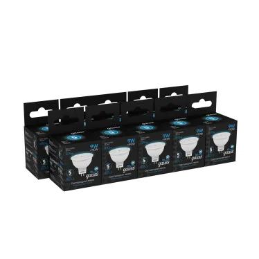 Лампа светодиодная LED 9 Вт 830 лм 6500К AC150-265В GU5.3 софит MR16 холодная Black