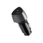                  Устройство автомобильное зарядное c двумя портами (USB-A QC 3.0 + USB-C PD) cо световой индикацией, 20Вт, черное
               