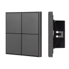                  INTELLIGENT ARLIGHT Кнопочная панель KNX-304-23-IN Black (BUS, Frame) (IARL, IP20 Металл, 2 года)
               