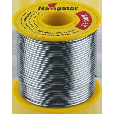 Припой NEM-Pos05-63K-1.5-K200 (ПОС-63, катушка, 1.5 мм, 200 гр) Navigator
